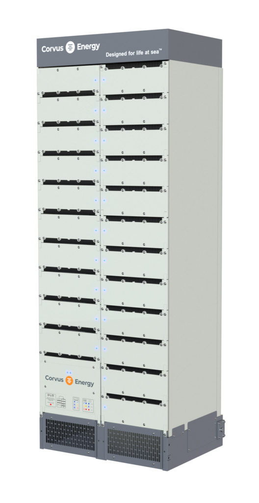 Rendering of a Corvus Orca marine battery energy storage system