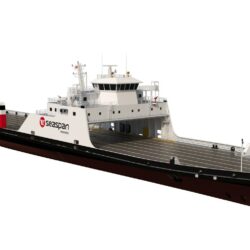 Rendering of new LNG-Hybrid vessel to be built for Seaspan Ferries (CNW Group/Seaspan ULC)